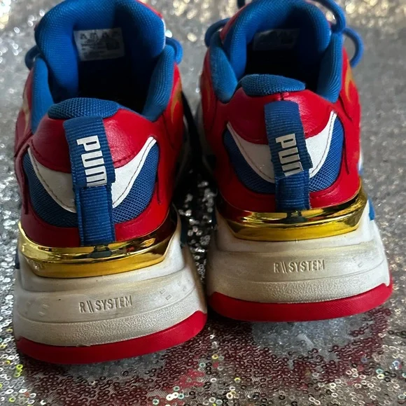 Puma RsFast Dynamic Red and Blue Athletic Men Sneakers Shoes Size 9.5 - Picture 5 of 16